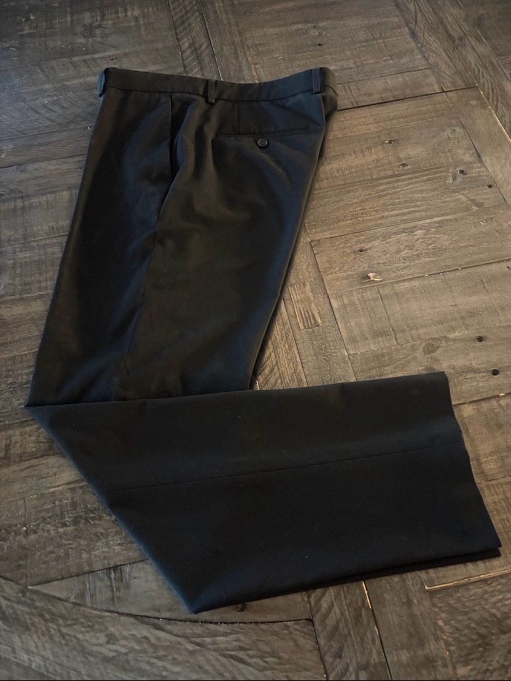 BLACK JM HAGGAR FLAT FRONT PANTS 34x32 EUC BUNDLE2SAVE